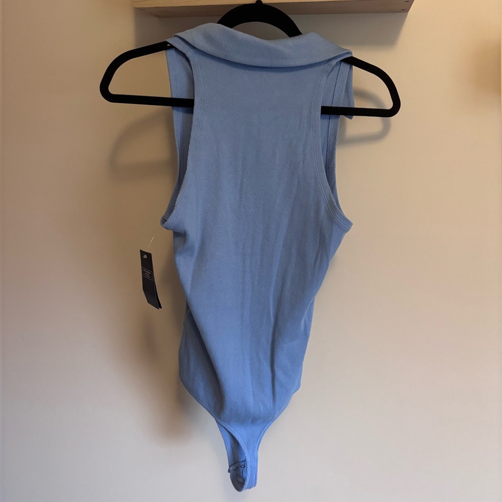 NWT Abercrombie light blue Soft-Rib polo bodysuit. Size M - Picture 5 of 5